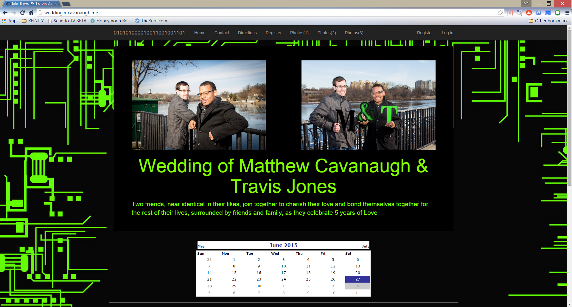 Wedding.MCavanaugh.ME screenshot